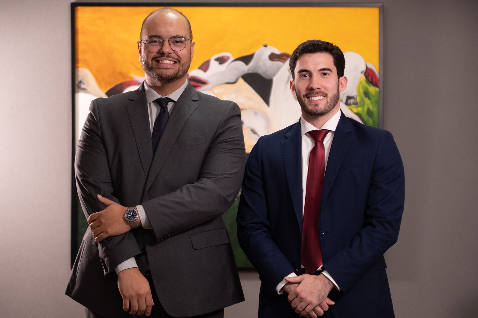 Gustavo Eufigênio e Felipe Marques de Almeida no escritório